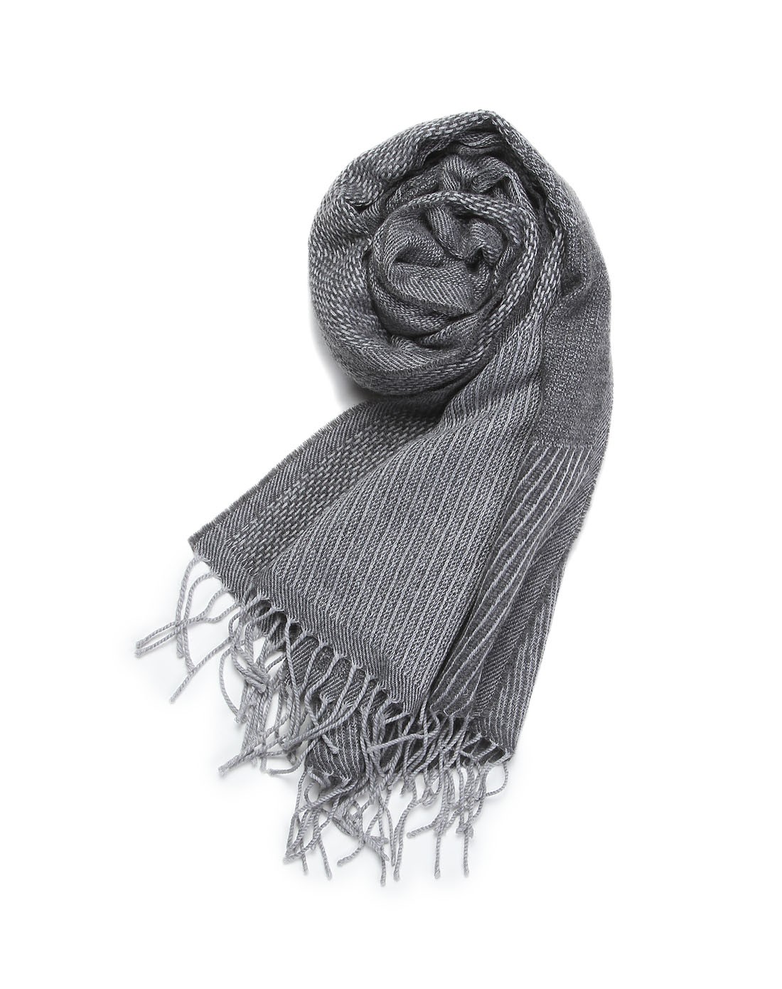 男款灰色流苏时尚围巾