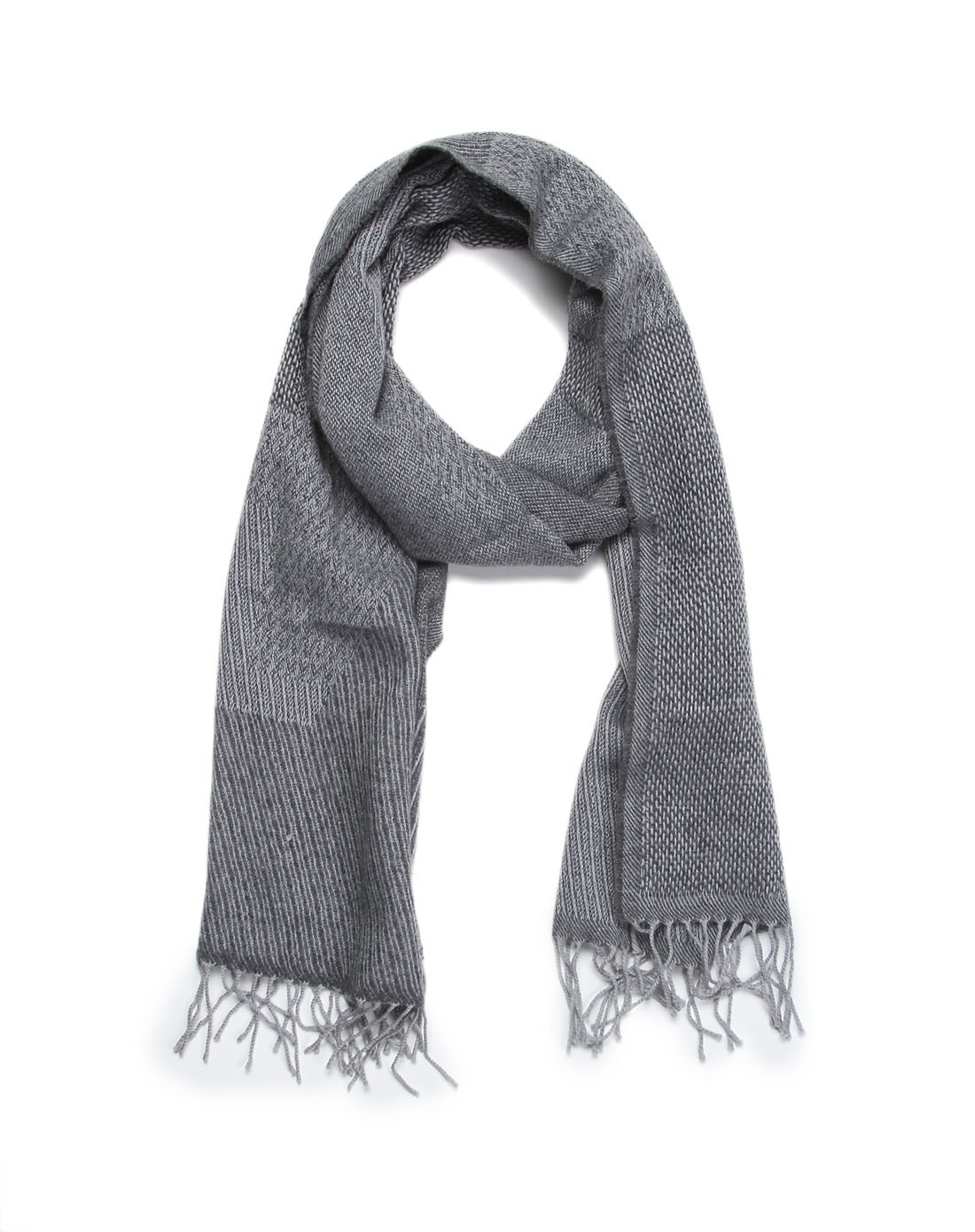 男款灰色流苏时尚围巾