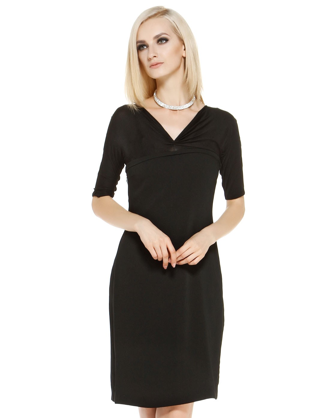 co黑色时尚经典中袖连衣裙x19a650103_唯品会