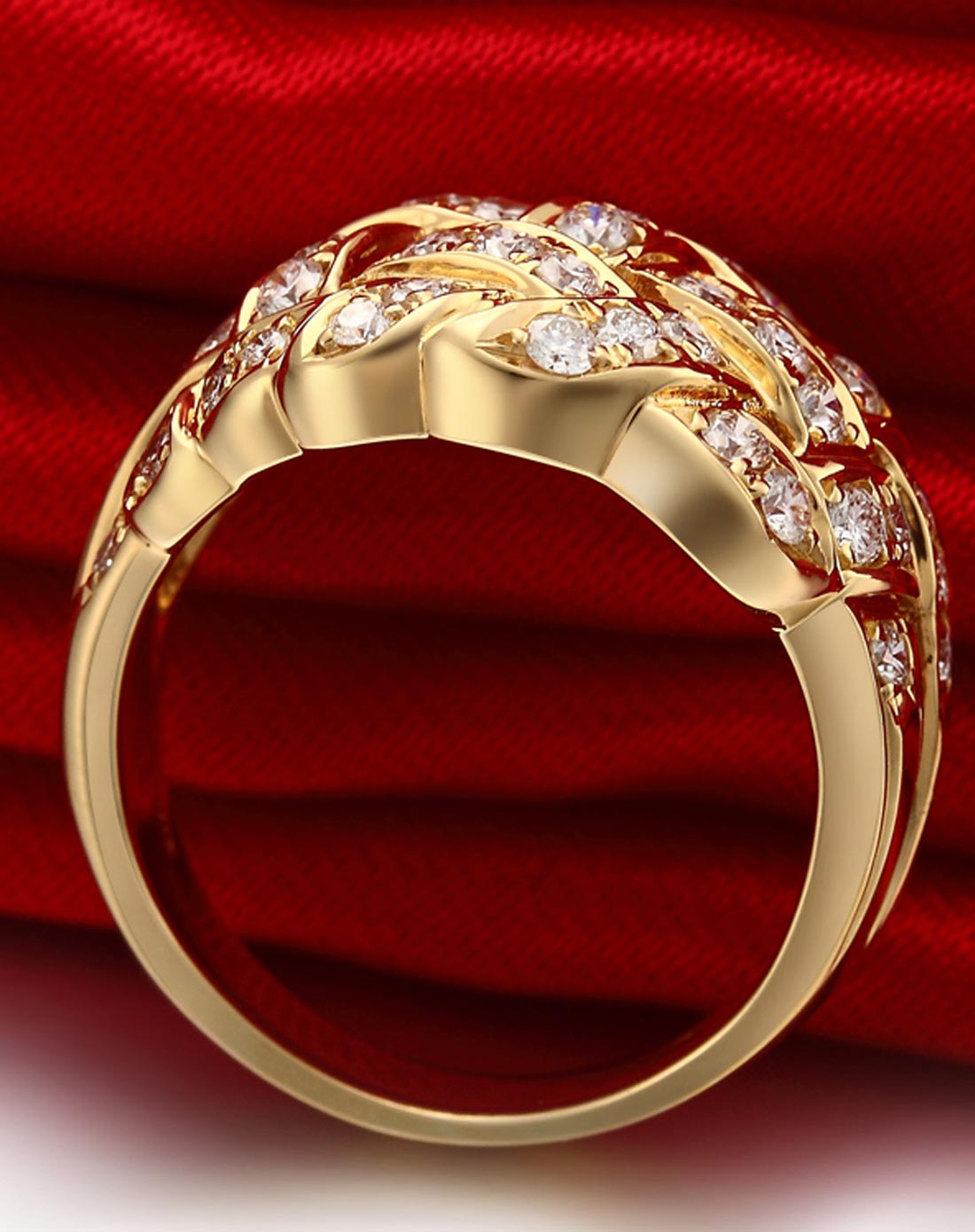 18k黄金钻石女戒