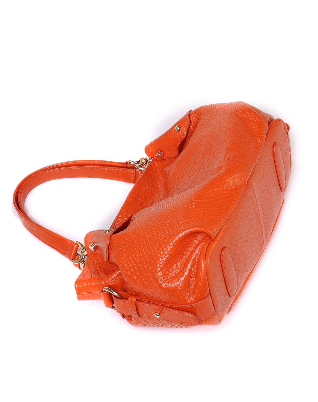 女款橙色牛皮包包