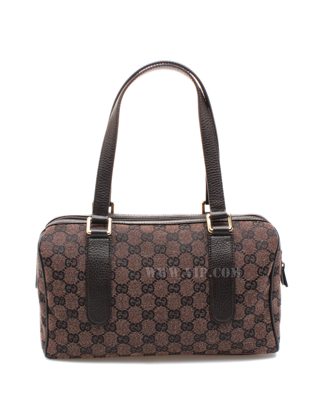 > 女士魅力金棕品牌logo手提包