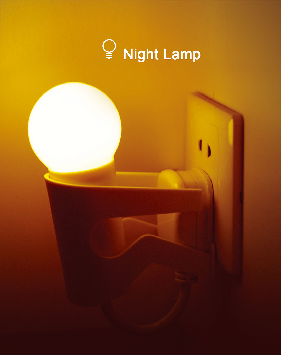 光控小夜灯白色白光