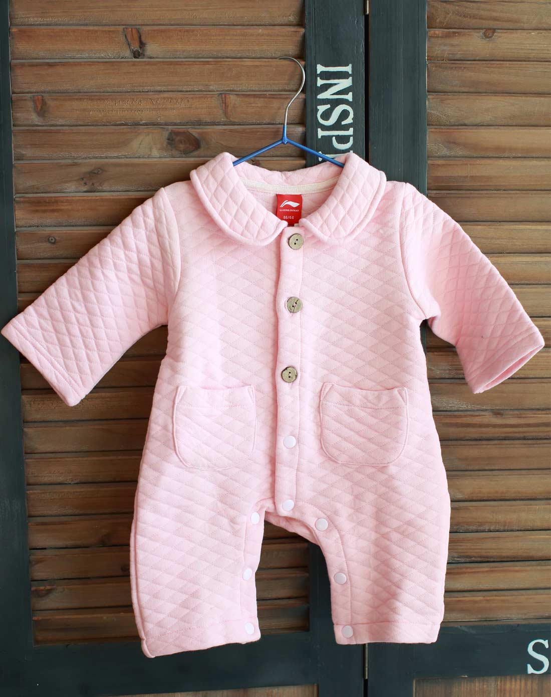 李宁母婴li-ning infant服饰专场女婴童粉红色棉哈衣f120630_唯品会