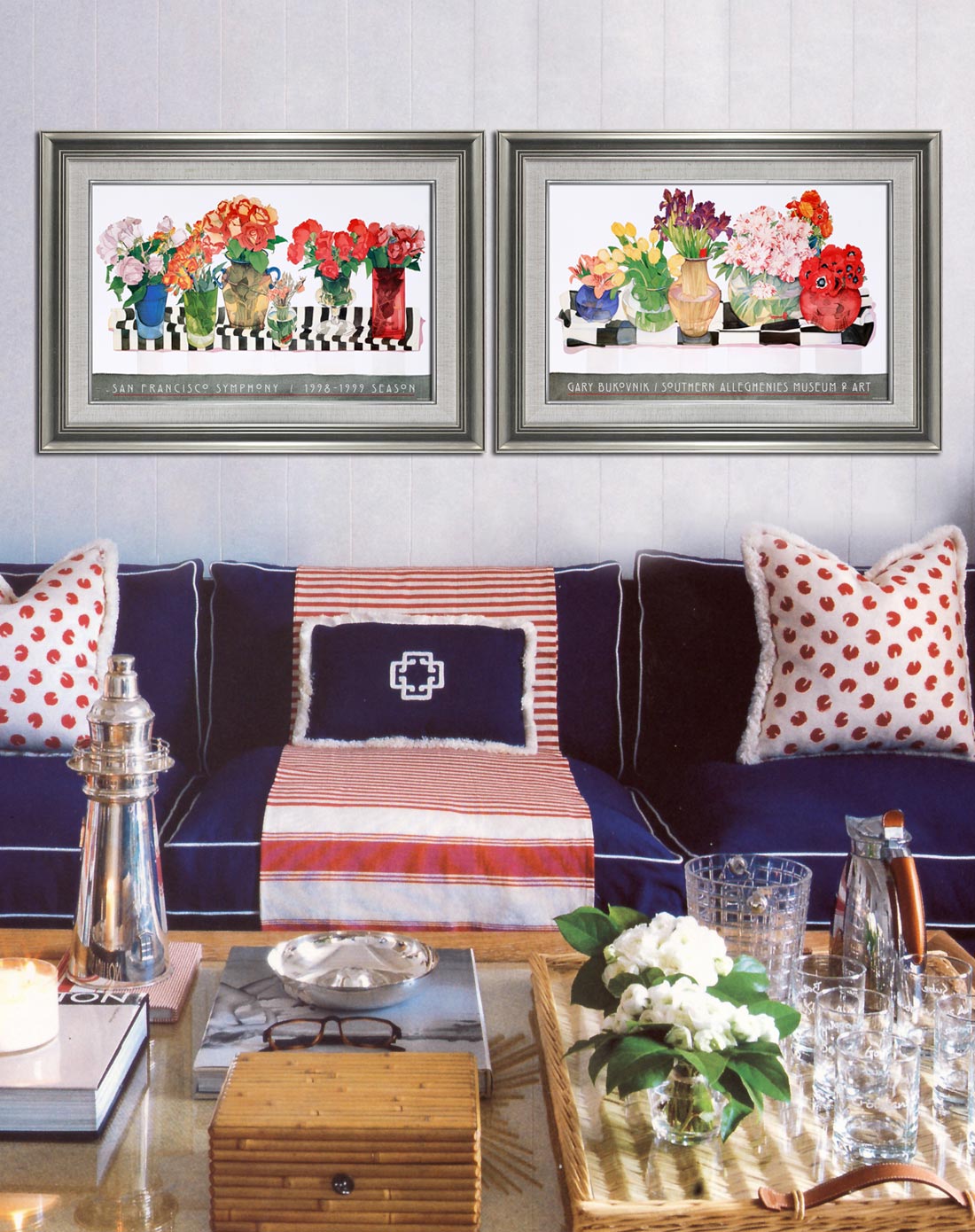 居家装饰画两联画-百花争艳(50*70cm)kw-132627