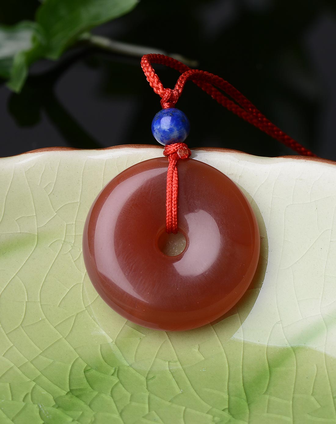 经典红玉髓平安扣吊坠(附证书)