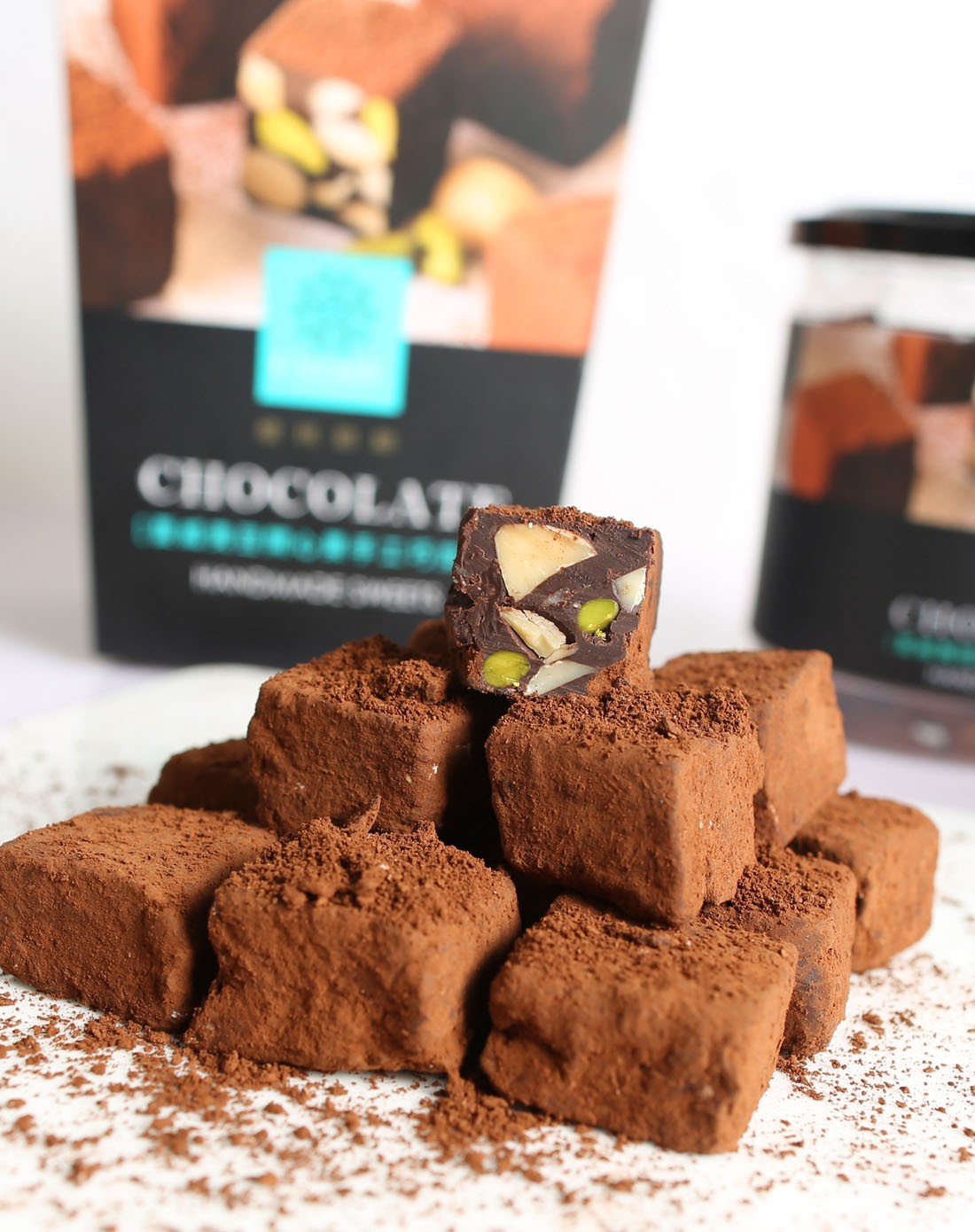 樱桃爷爷 夏威夷豆开心果手工巧克力200克