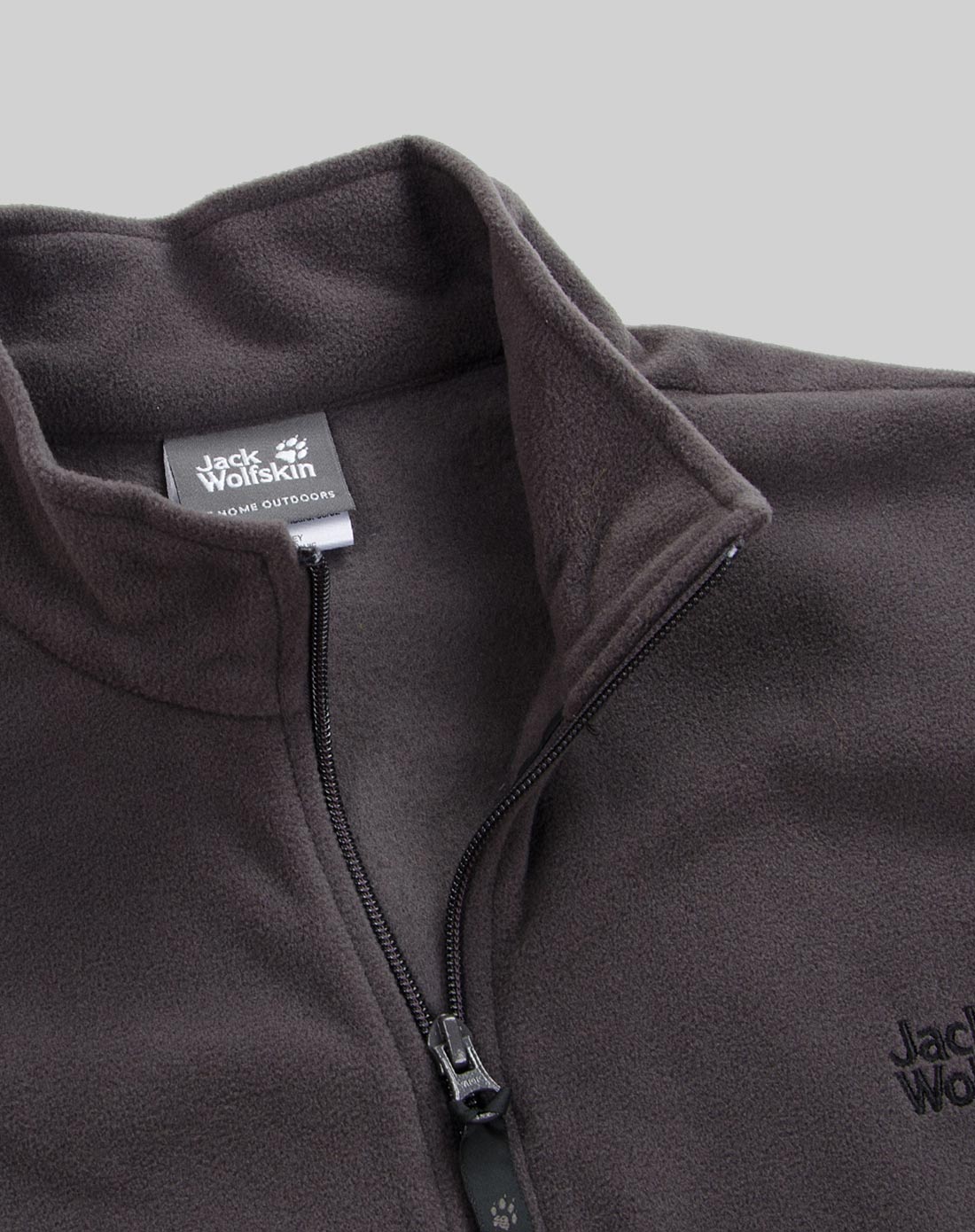 狼爪jackwolfskin户外男女男士深灰色抓绒衣 保暖透气17530-6032_唯品