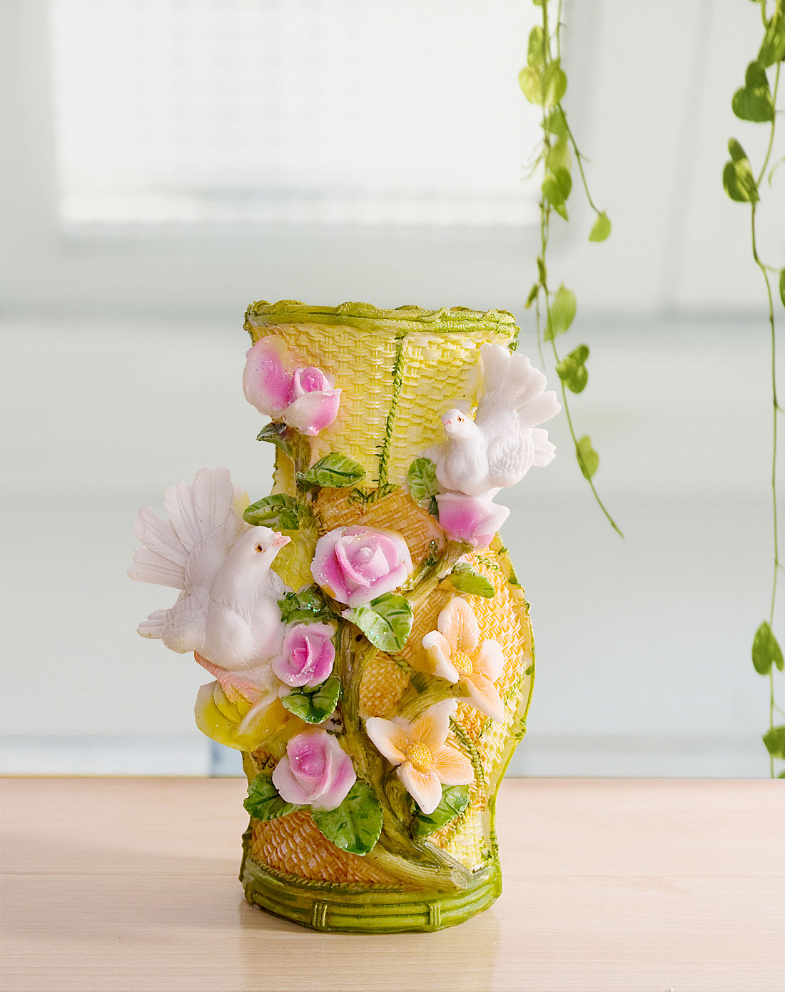 盛开-树脂工艺品花瓶摆件