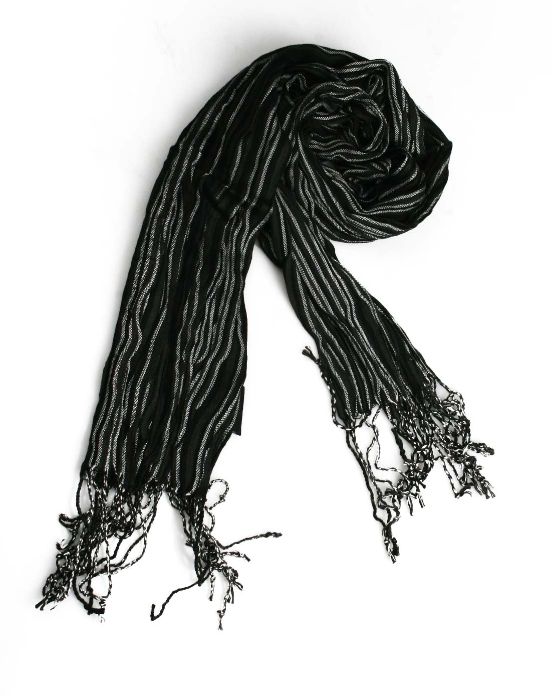 黑白色休闲围巾