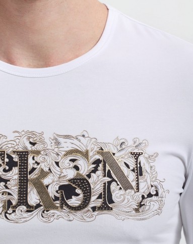 玛萨玛索masa maso白色字母舒适莫代尔棉长袖t恤1115963_唯品会