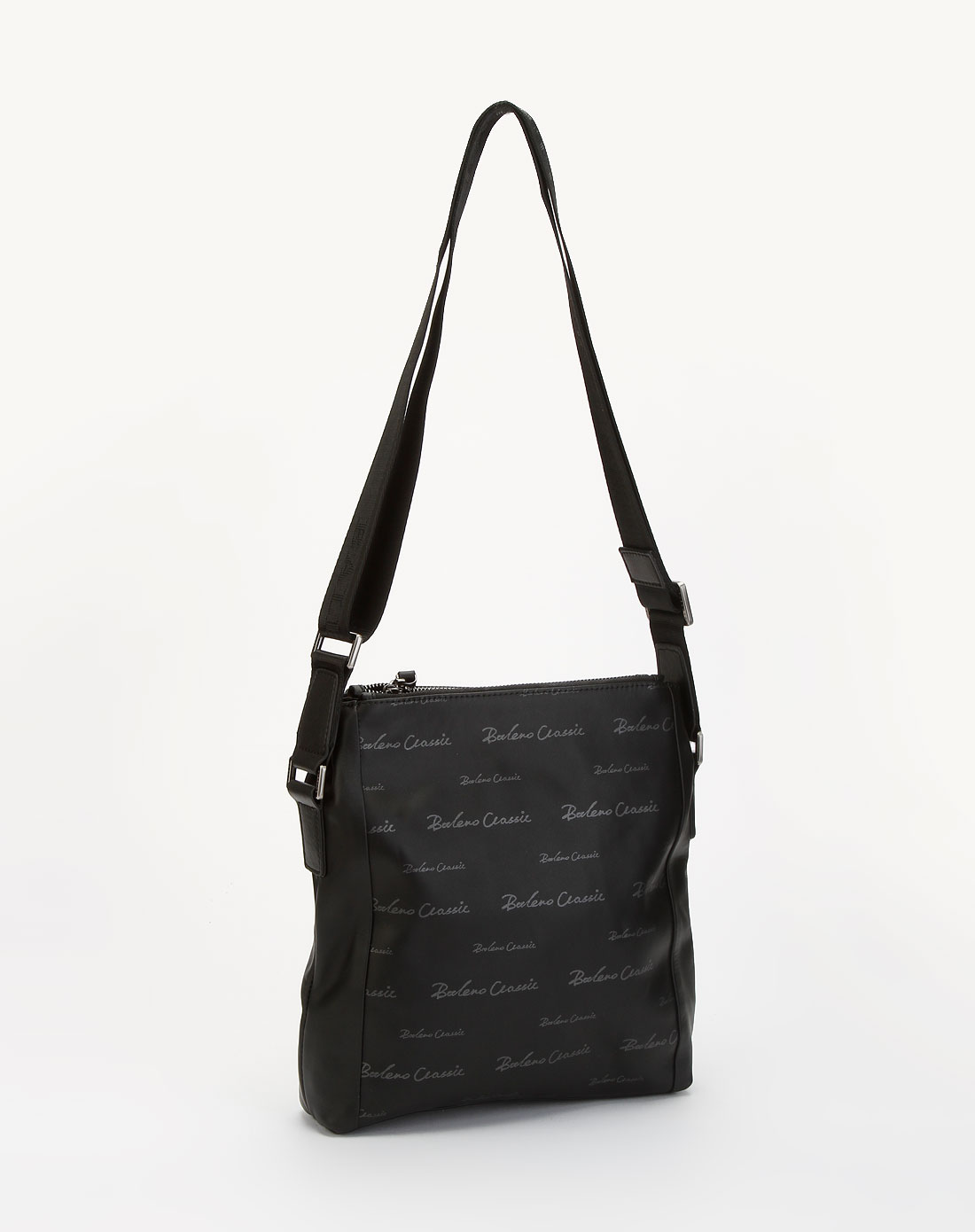 宾奴baleno男包专场-男款黑色时尚休闲斜挎日字包