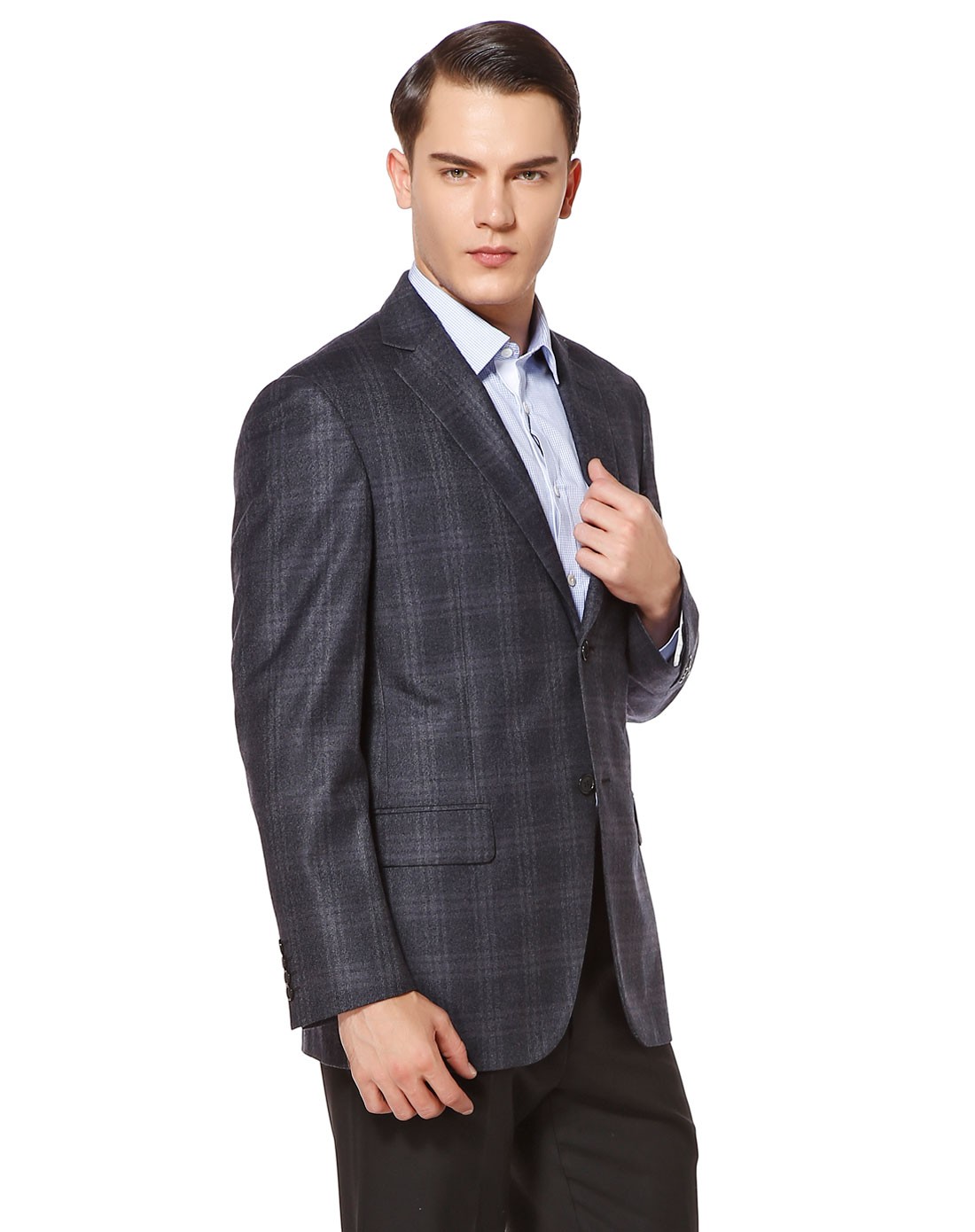 威斯康尼vskonne深灰蓝色都市经典长袖西服912820351903_唯品会