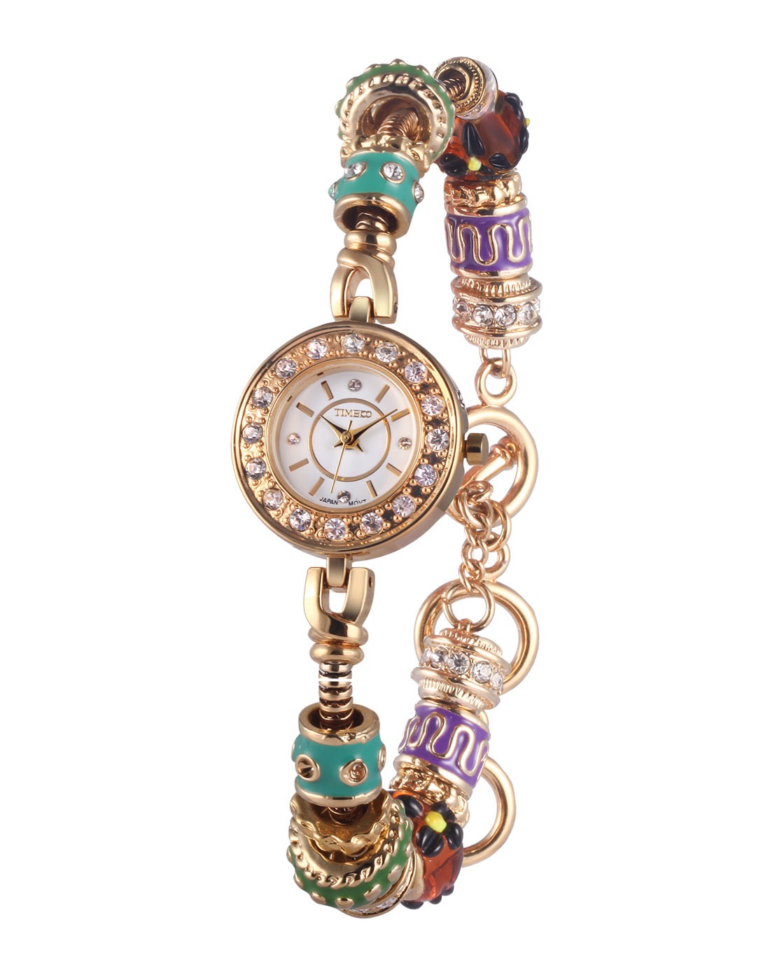 时光一百time100手表移动端专场潘多拉系列时尚复古闪钻手链石英女表