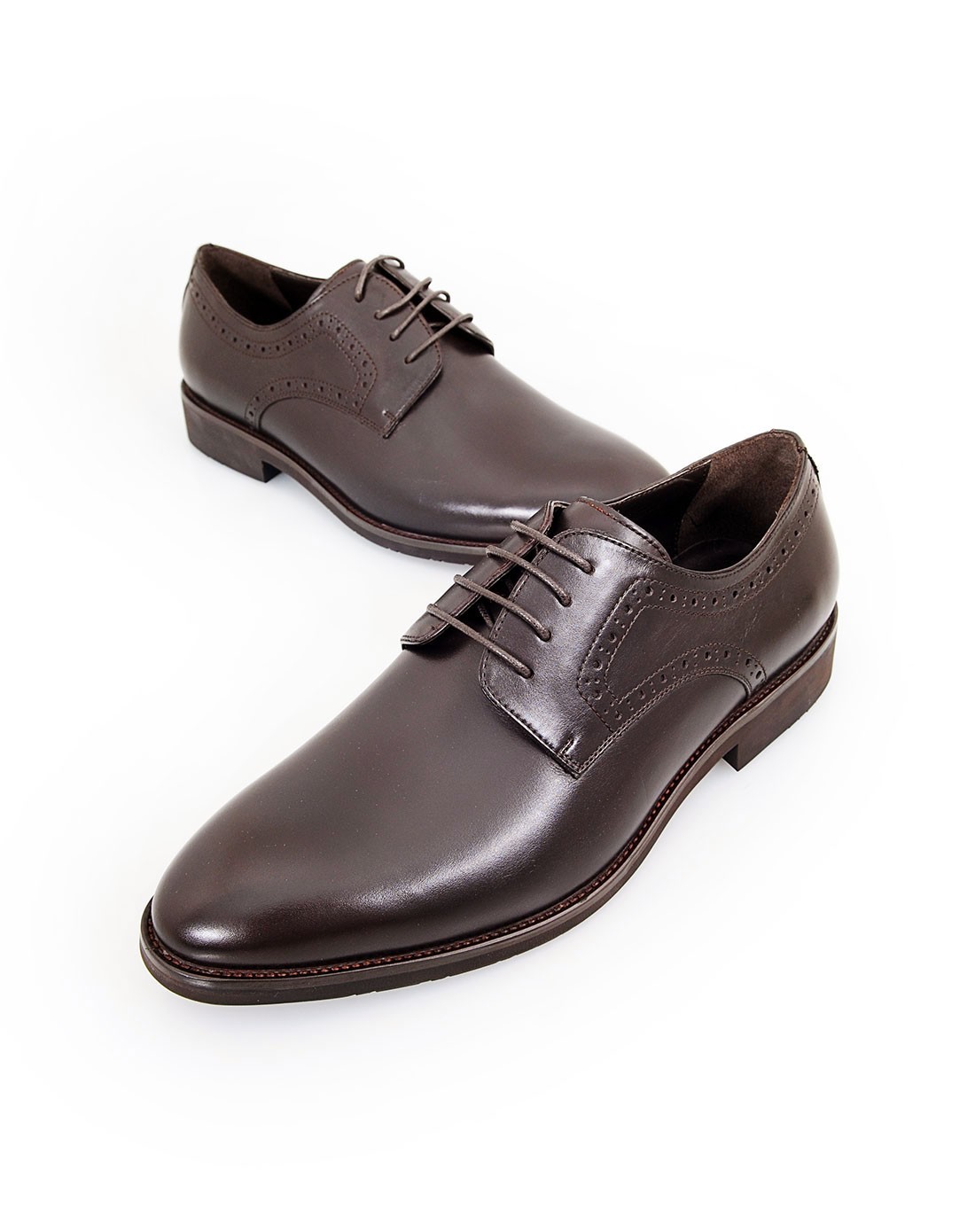 宾度j.benato男鞋专场-深咖啡色牛皮商务正装鞋