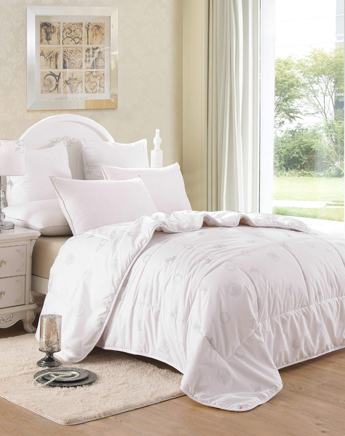 100%纯品新疆雪奴羊毛被白色款200*230cm