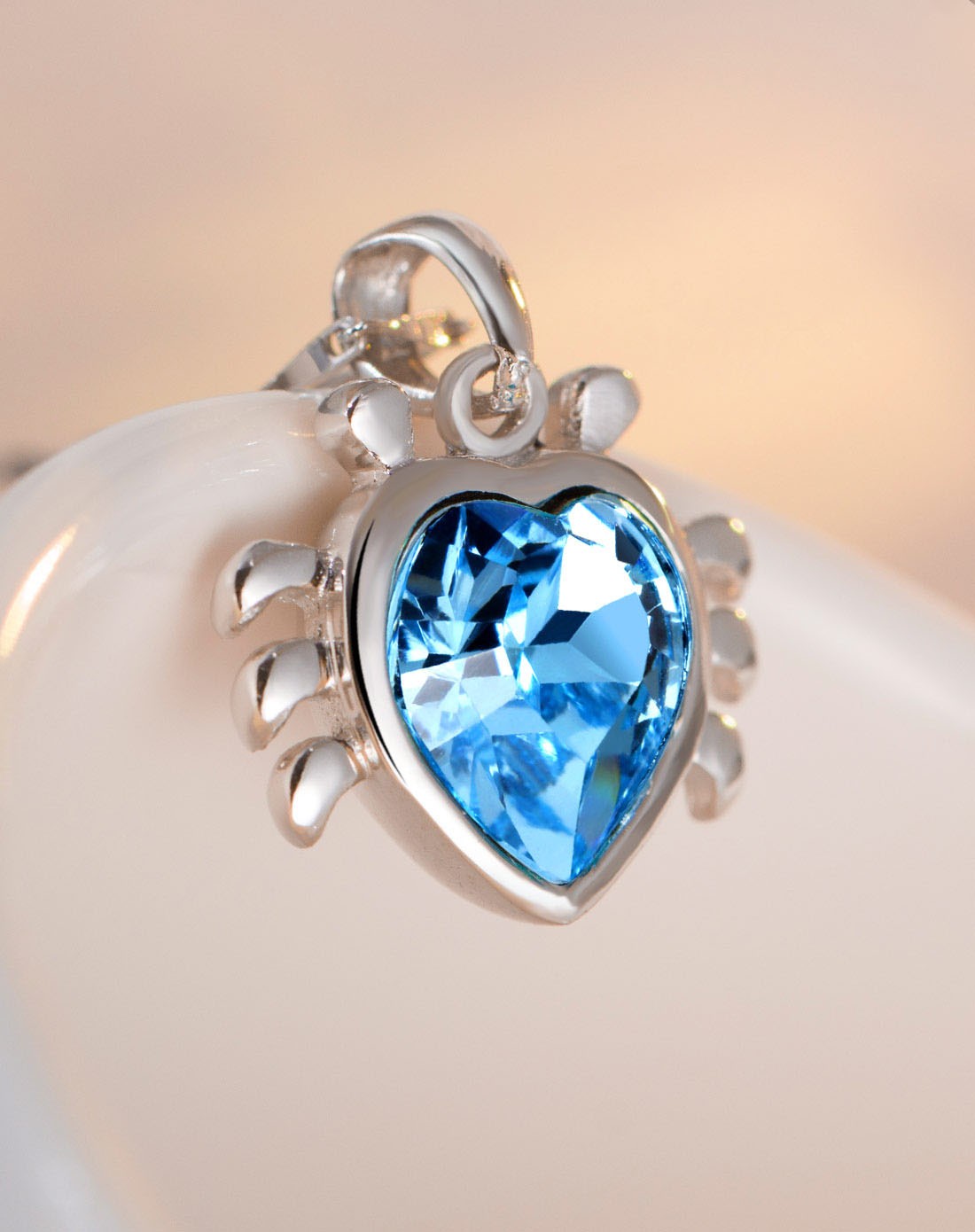 采用施华洛世奇s925银星座恋人巨蟹座项链