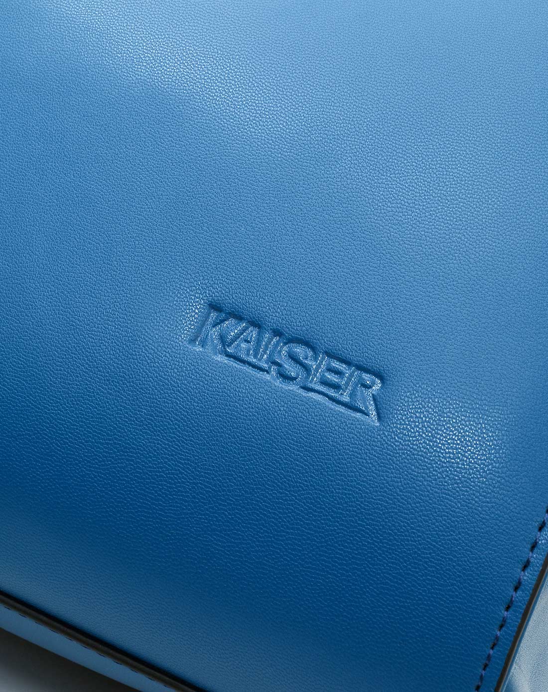 凯撒kaiser男女包女款蓝色牛剖层移膜皮革 牛皮革手提包2149900803a