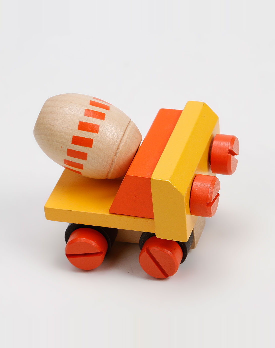 木玩世家玩具专场 橙色螺母车-搅拌车