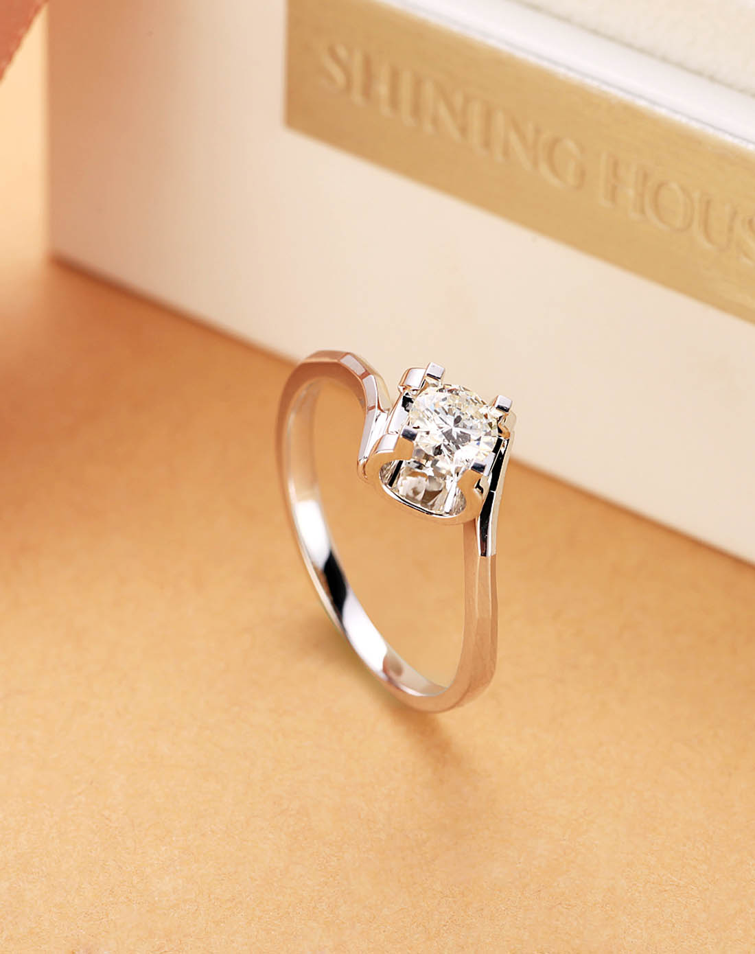 钻石世家 30分d色ex切工高品质钻戒附gia证书 盟约 18k金钻石女戒