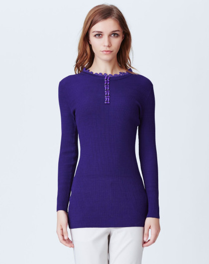 settesante女款混纺针织衫stf54100706_唯品会