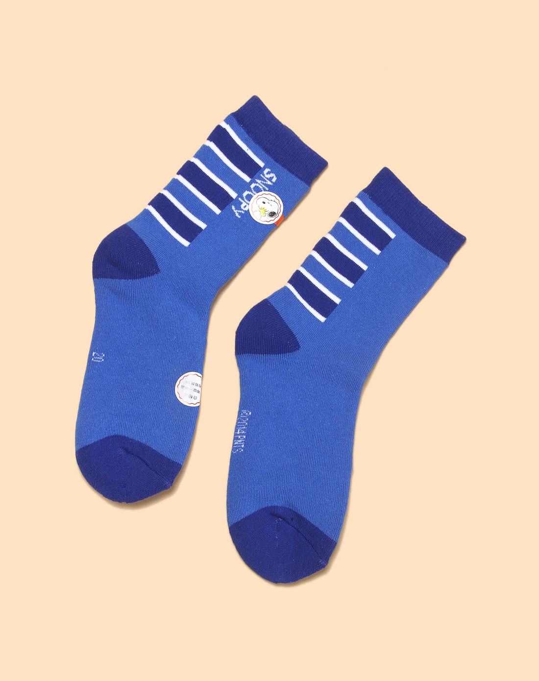 【两件起售】男童蓝色舒适毛圈中筒袜