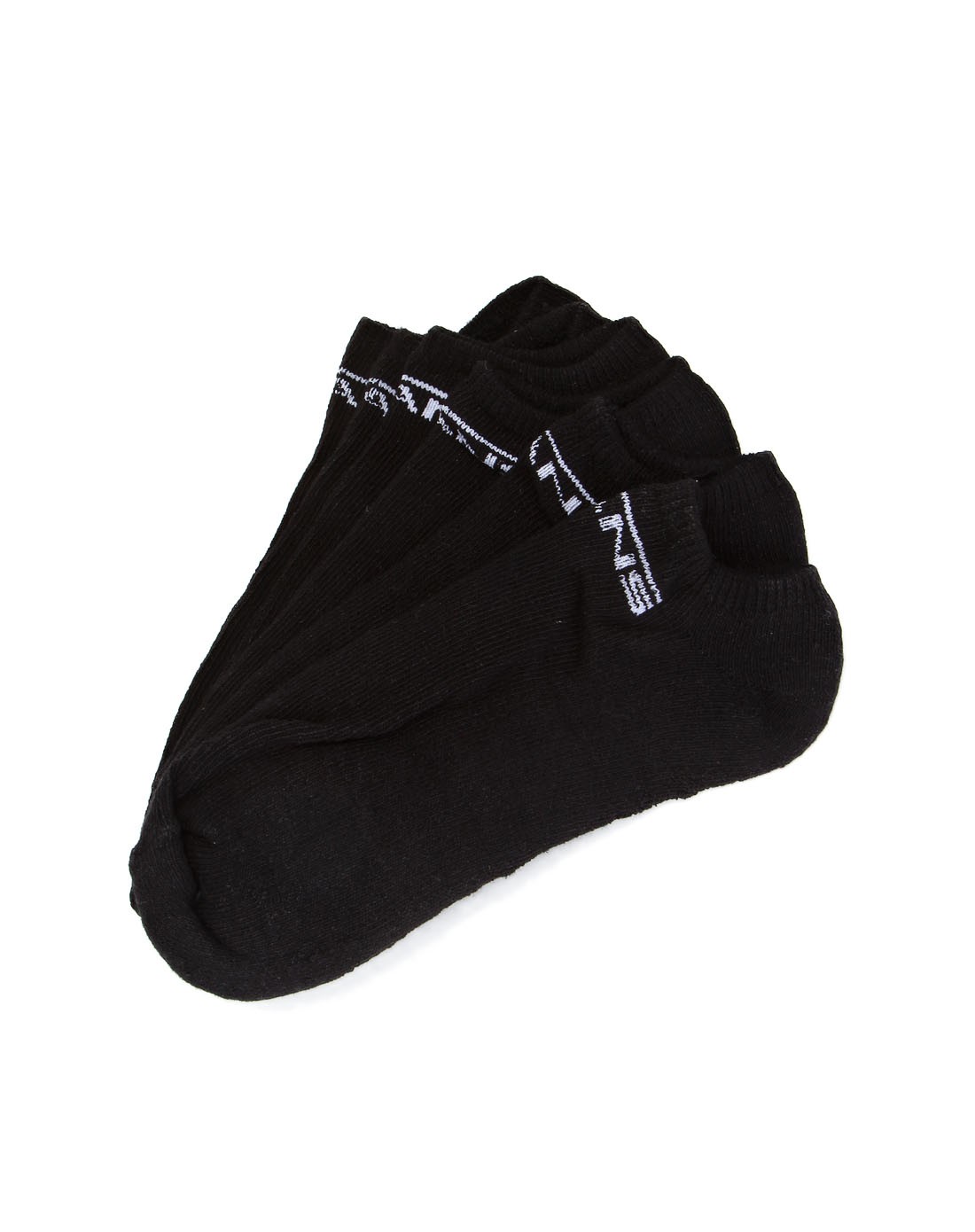 范斯 男款黑色运动船袜 三件装