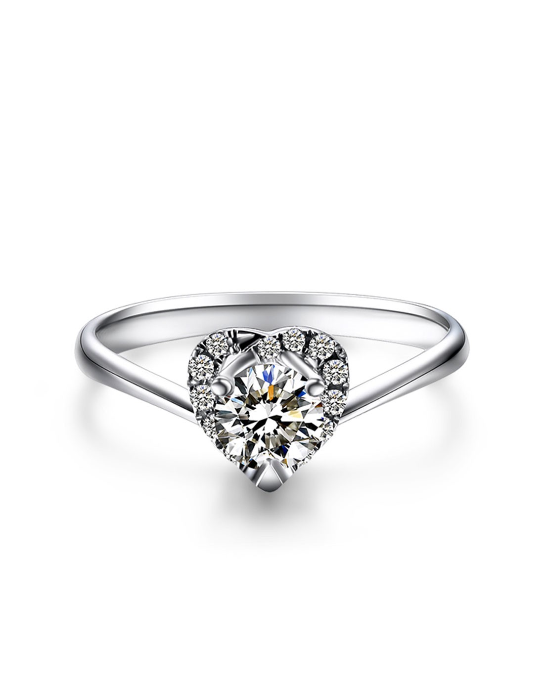 克徕帝crd珠宝专场-诠心系列心尖18k金钻石女戒