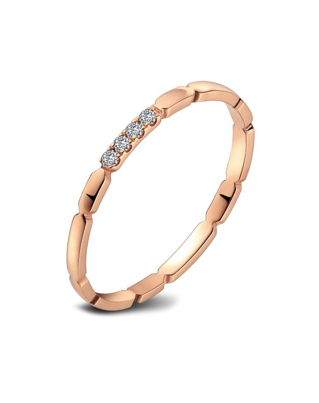 珂兰钻石饰品专场-18k彩金时尚排镶钻戒尾戒 迷恋