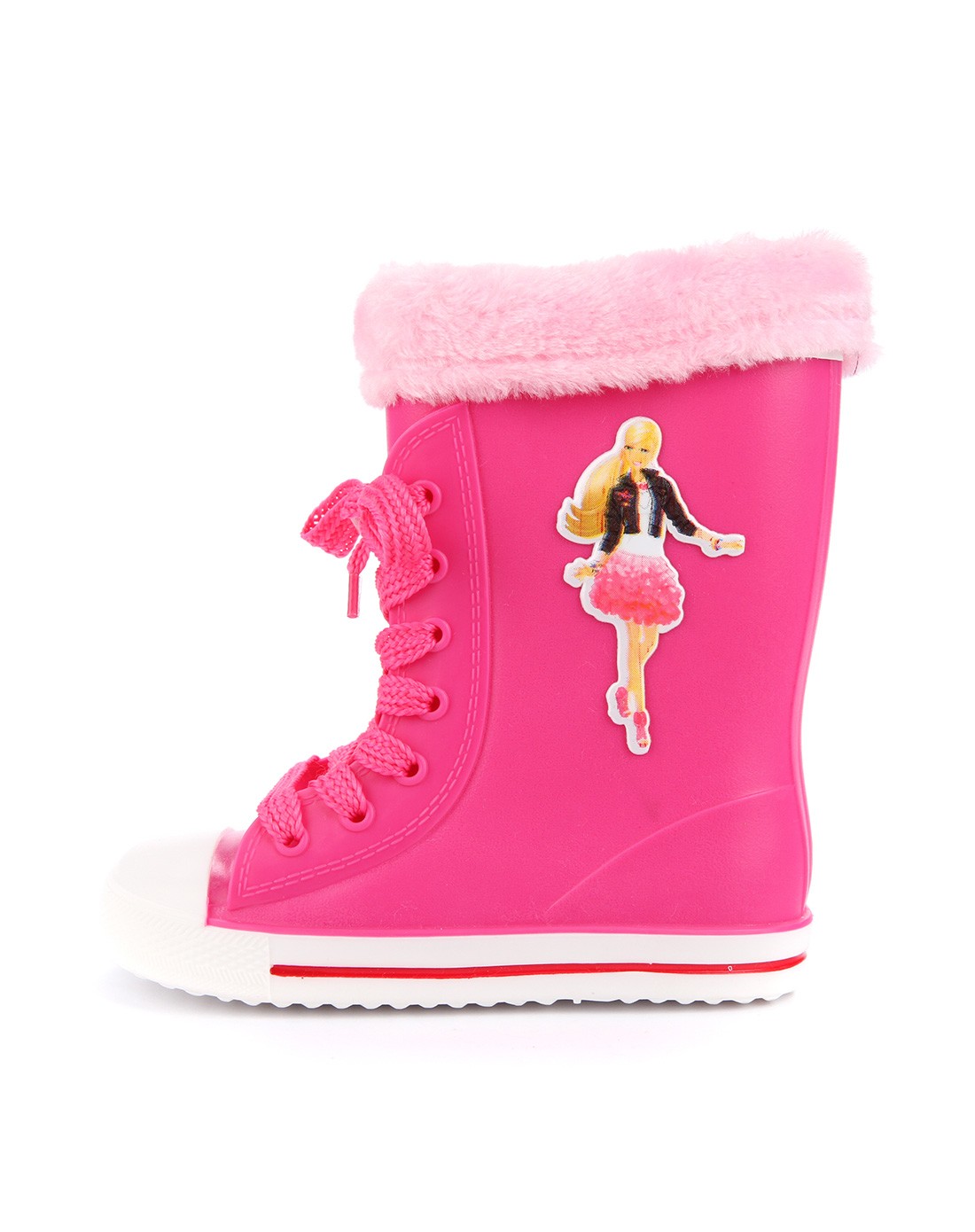 女中童雨鞋桃红