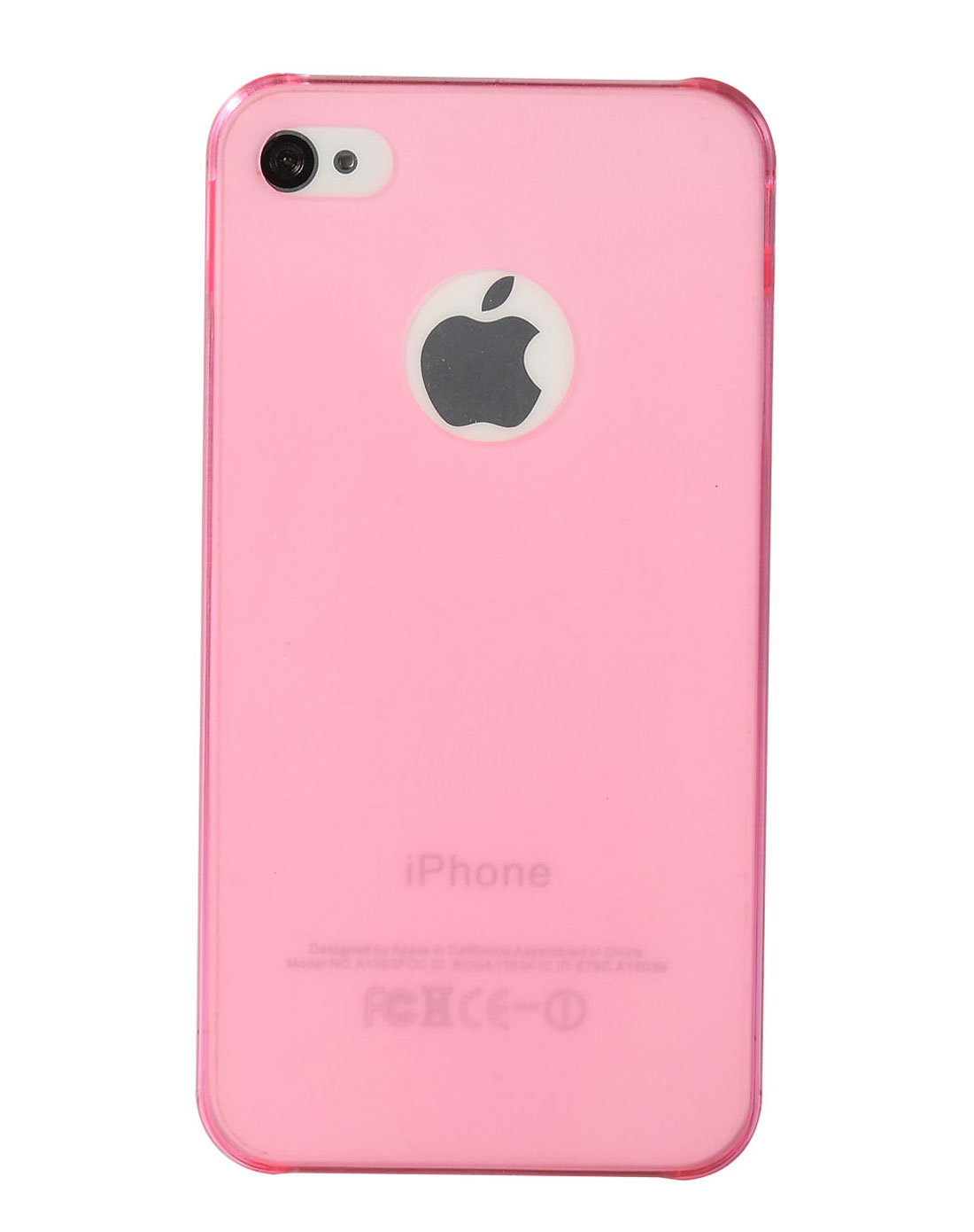 iphone4/4s 粉色带孔超薄简约手机套