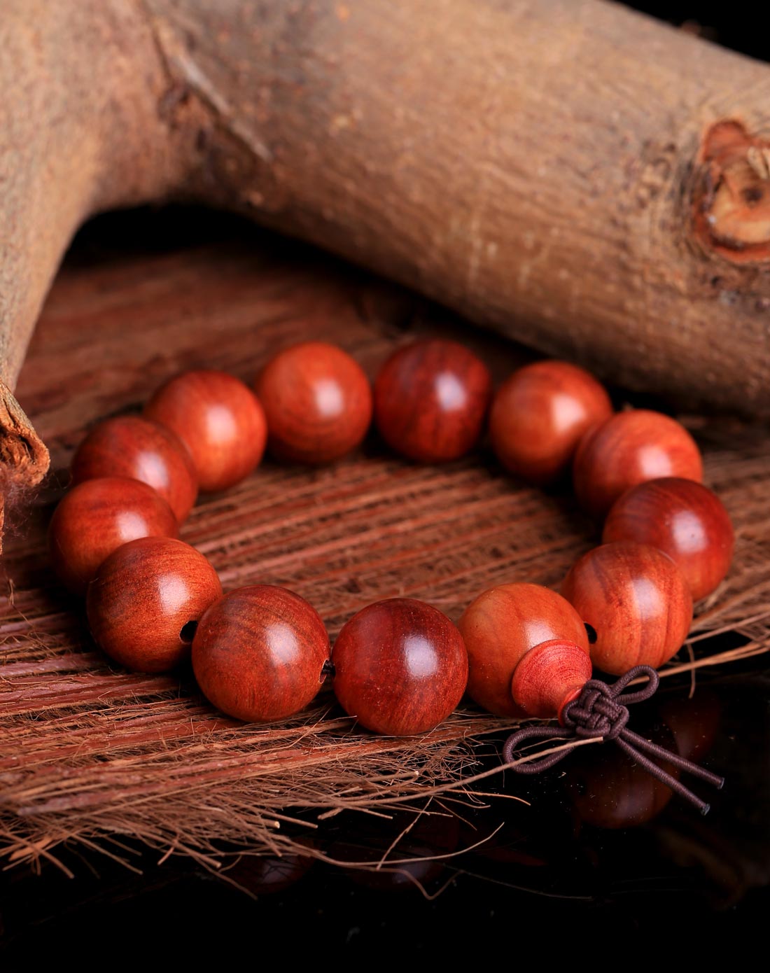 天然原木血龙木18mm手串