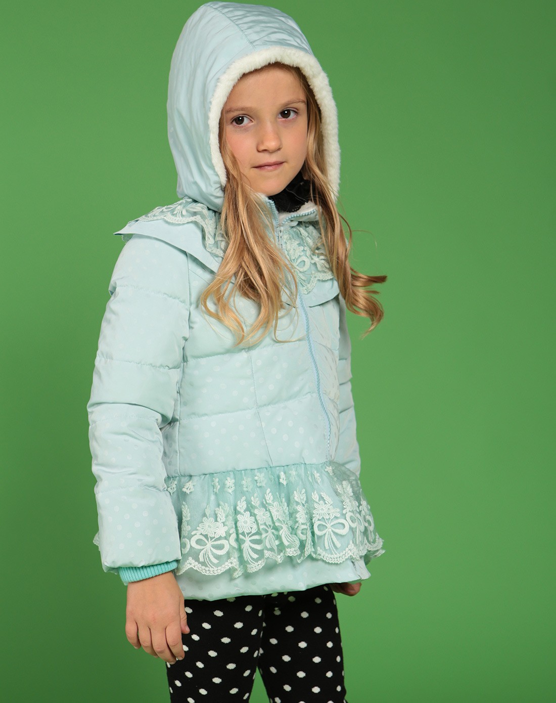 玛吉卡男女童装女童浅绿色时尚短款羽绒服45326029301_唯品会