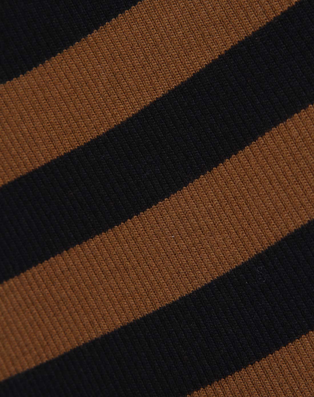 褐色条纹长款两用时尚羊毛长裙