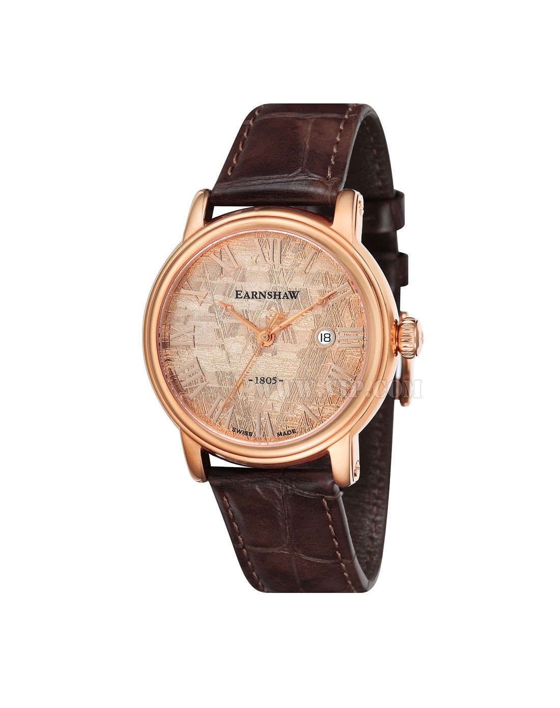 thomas earnshaw手表专场-男士复古底纹大表盘石英表