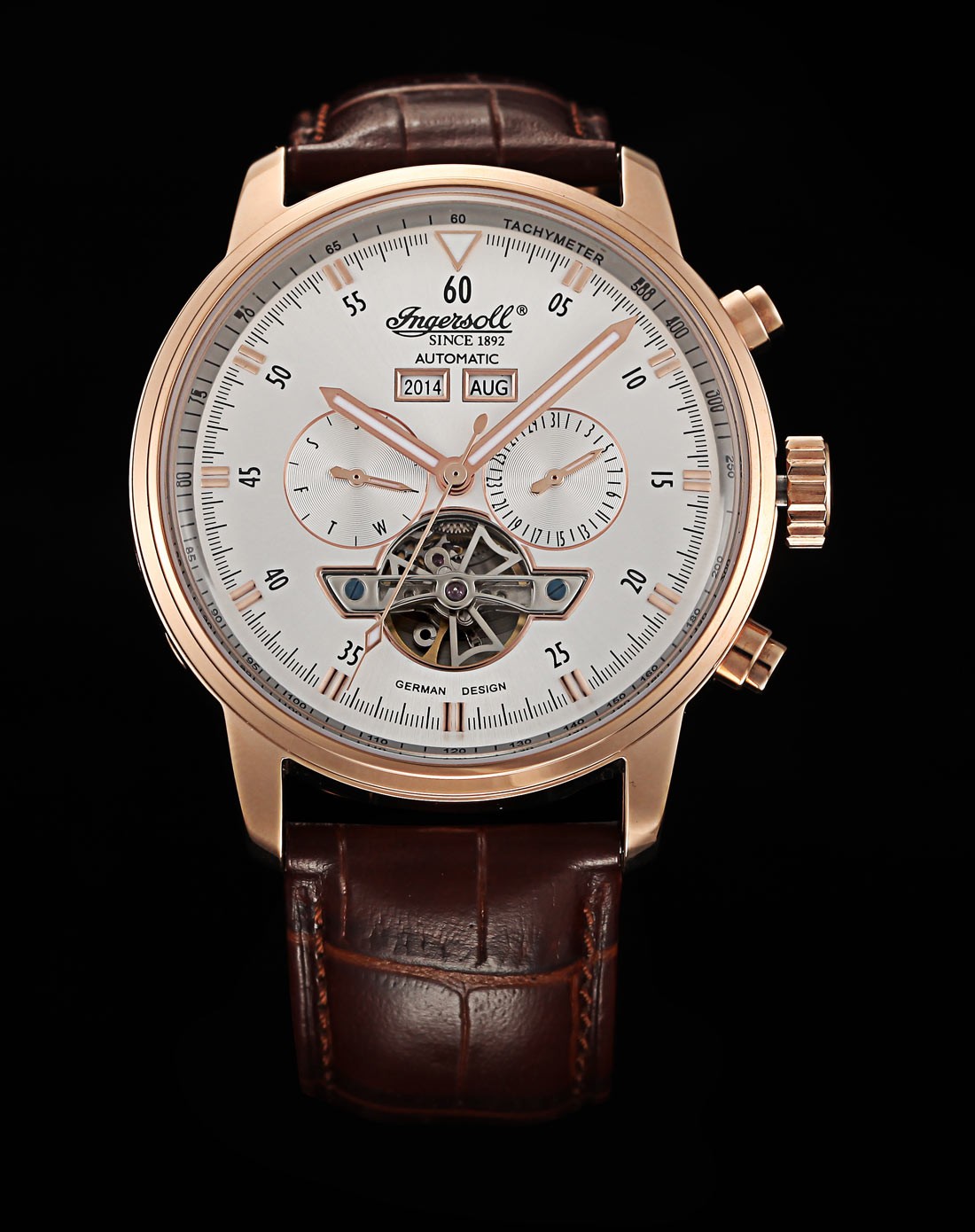 德国设计 英格索尔ingersoll 商务休闲男款机械表