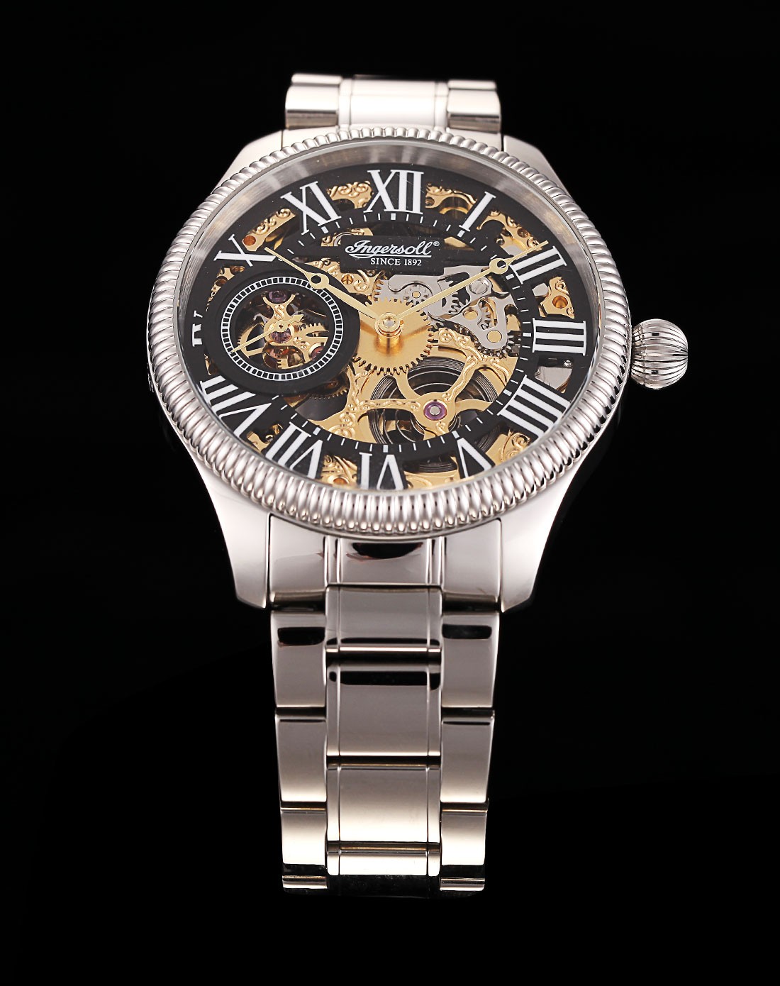 德国设计 英格索尔ingersoll 商务休闲男款机械表钢带