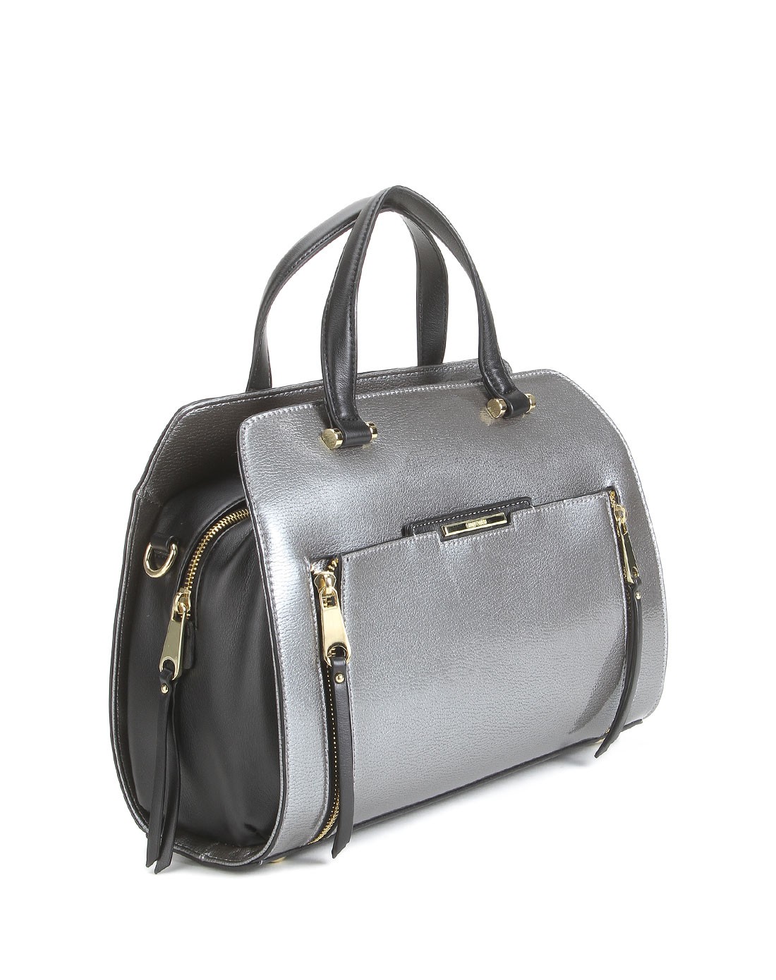 银灰色端庄典雅时尚手拎包