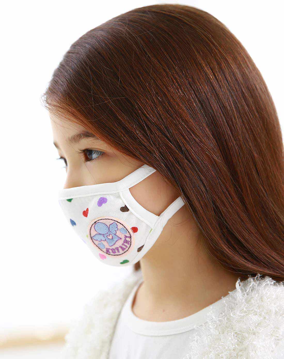 浪莎 女童小脚丫水钻口罩三个装