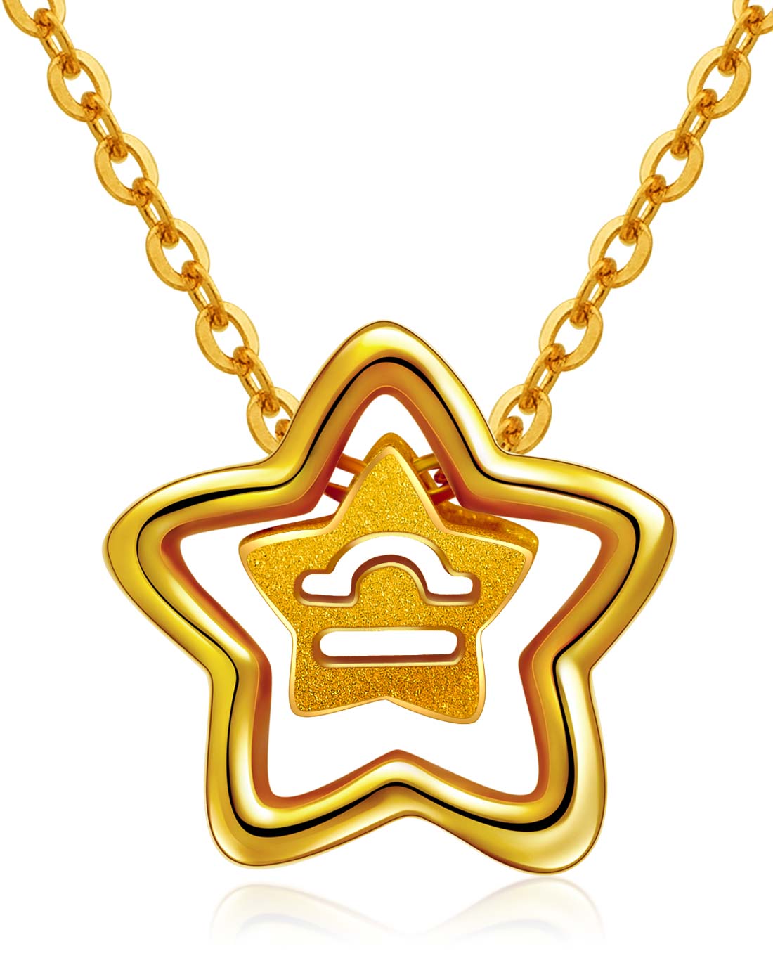 潮宏基chj珠宝专场-星物语-天秤座 足金坠链 5.0克