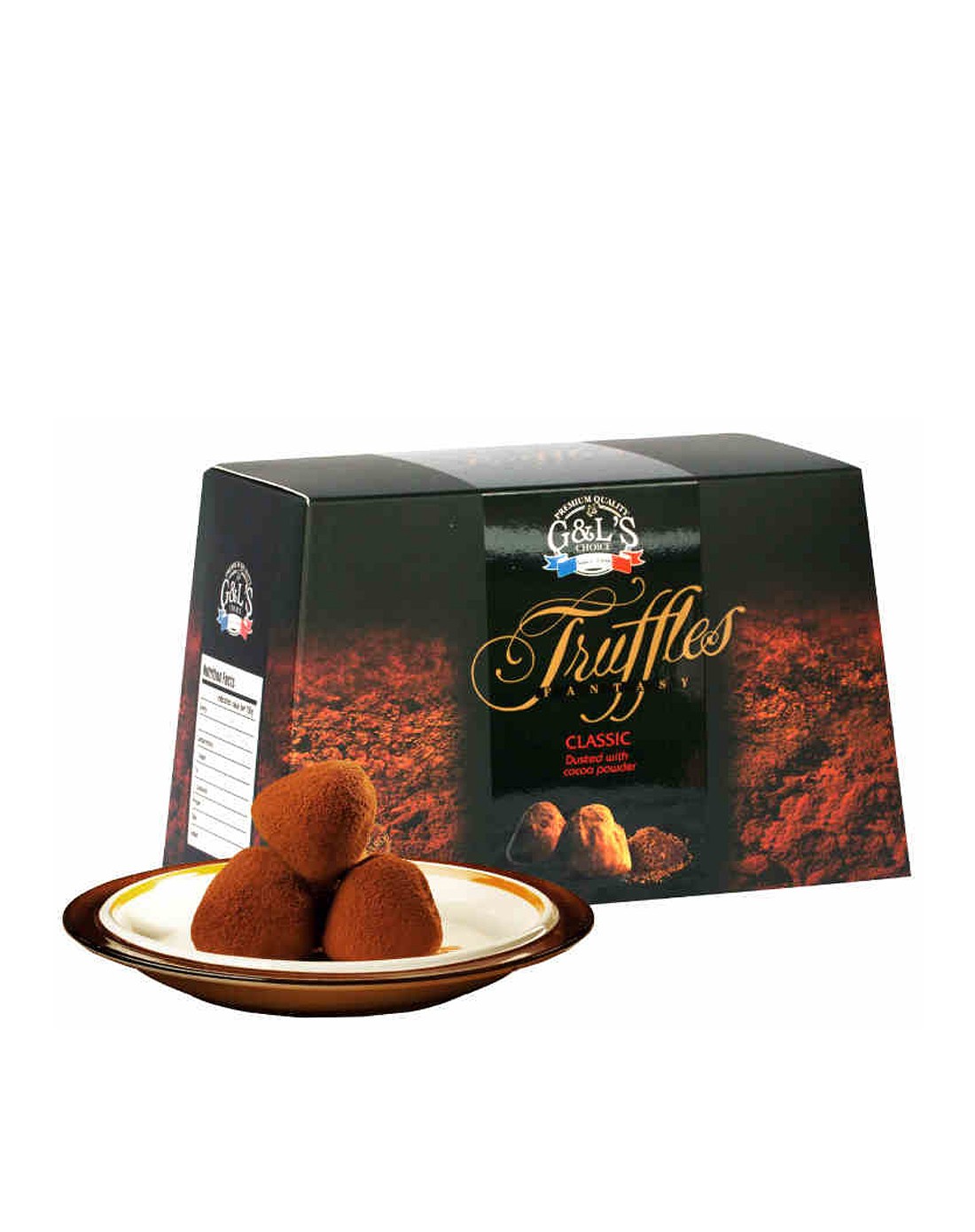 德菲丝 黑色传统 浓情古典共1000g松露形代可可脂巧克力