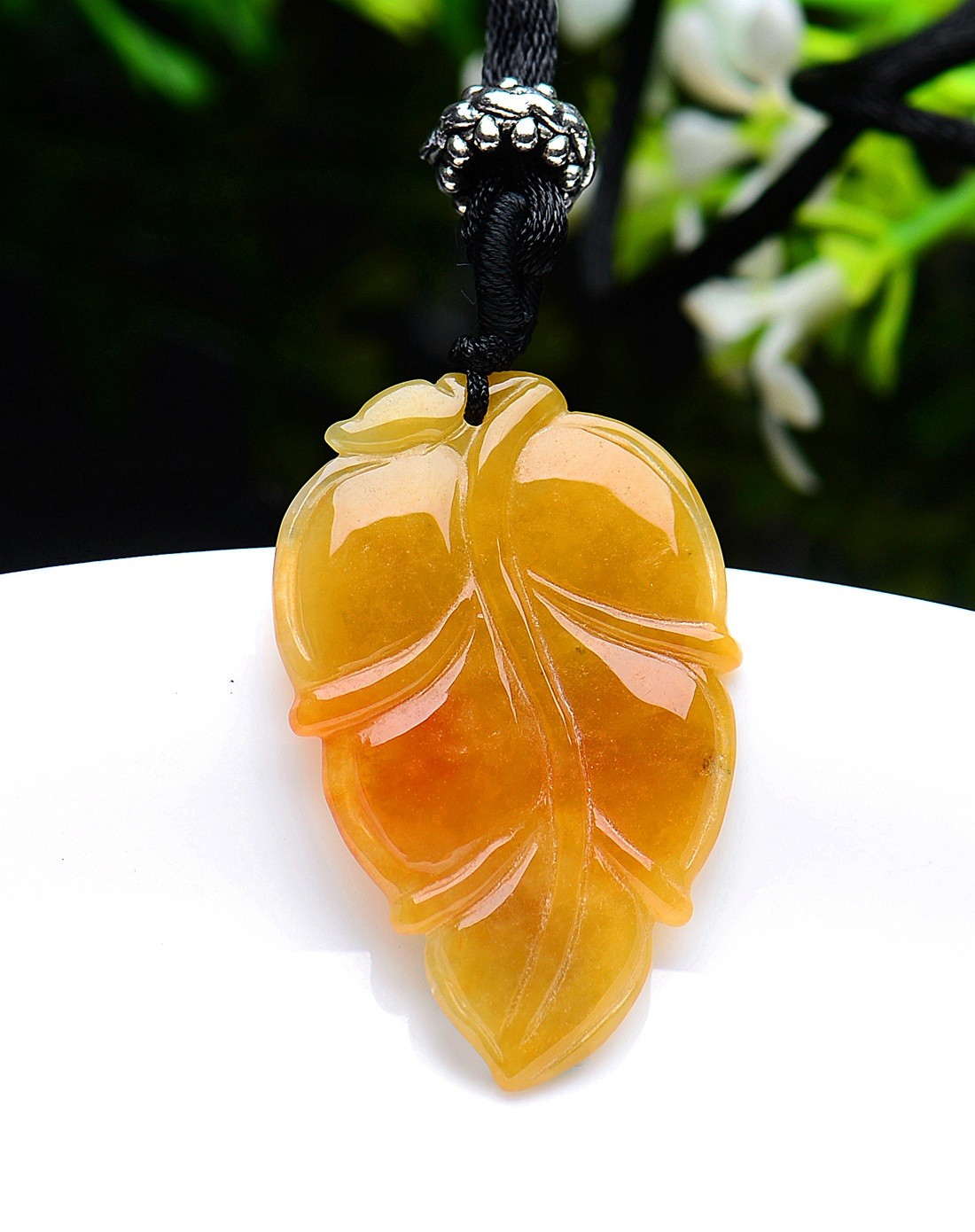 a货翡翠糯种黄翡随形大业有成吊坠