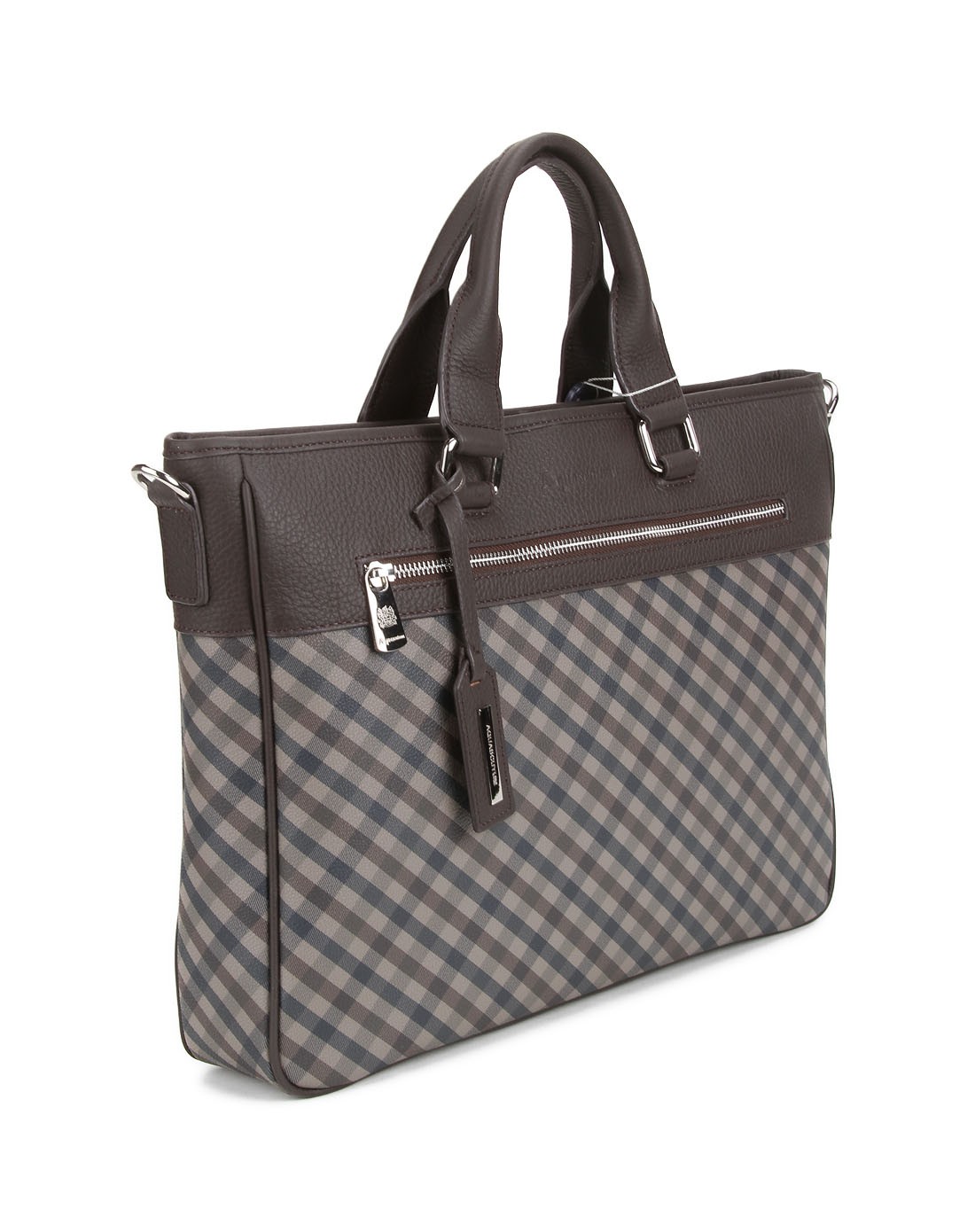 男款咖啡色经典稳重商务手提包