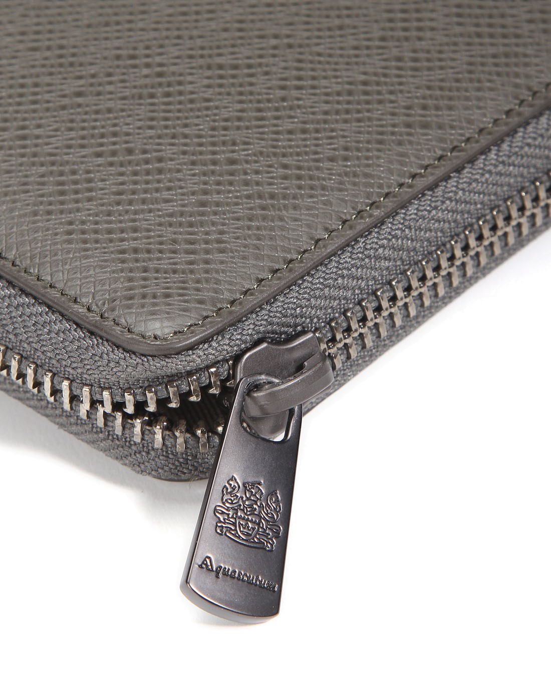 aquascutum雅格狮丹轻奢皮具专场男款灰色商务典雅长钱包gw360l-hndm