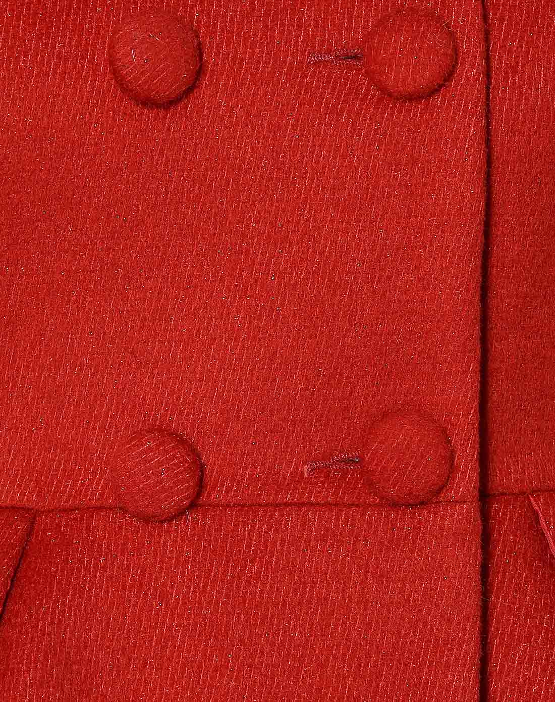 长袖朱红色大衣