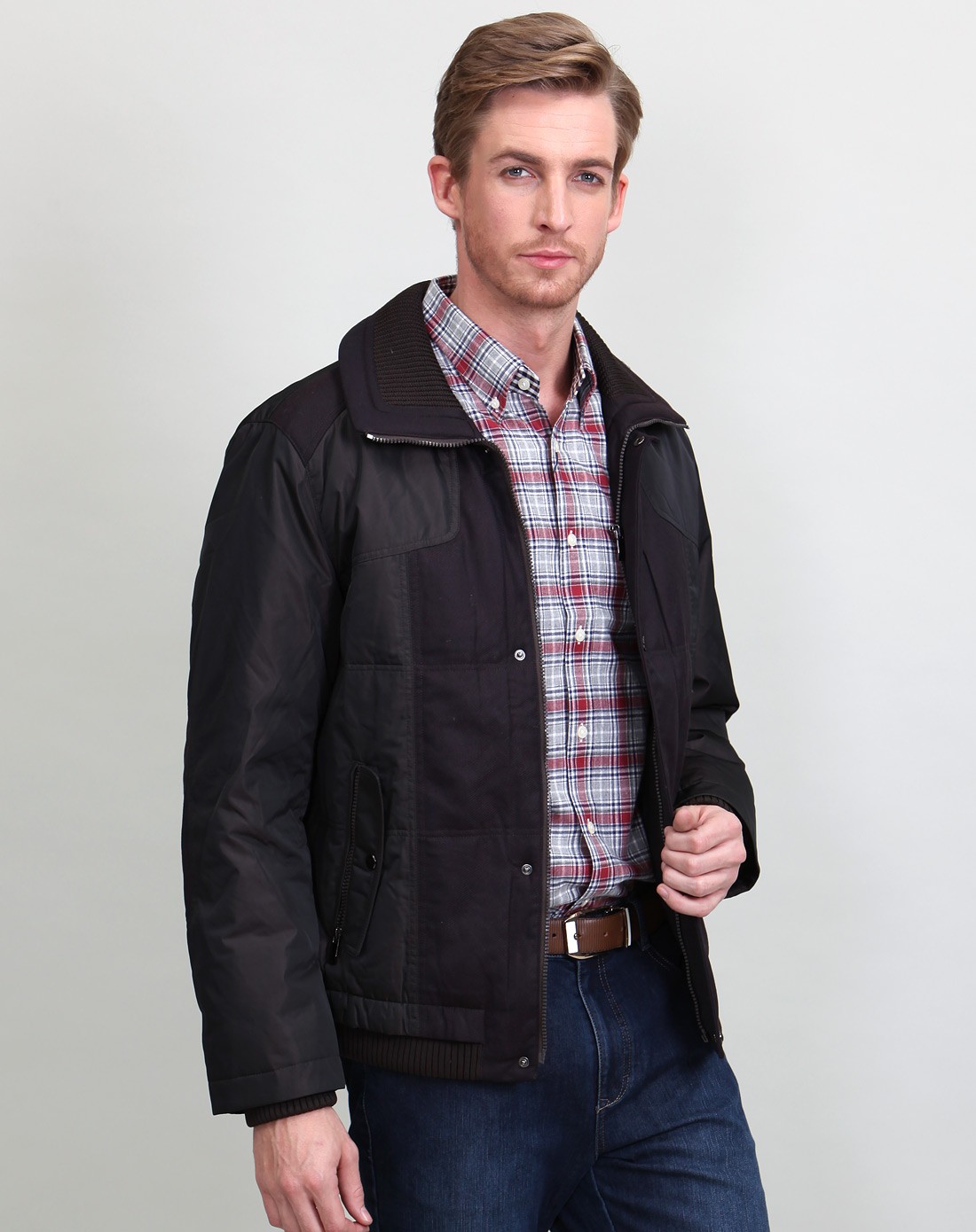 s.eliot商务休闲深咖色羽绒服ms3440287_唯品会