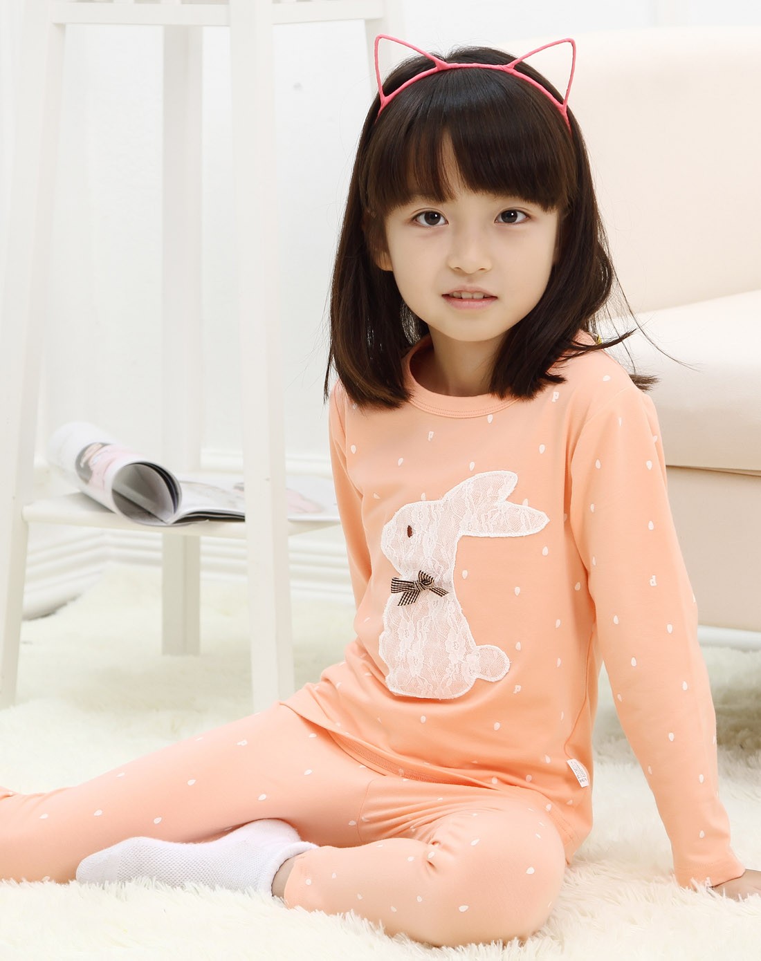 瑁恩瑁爱mnmo儿童内衣专场(亲子款)女大童蜜粉色萌系内衣套装m2470741