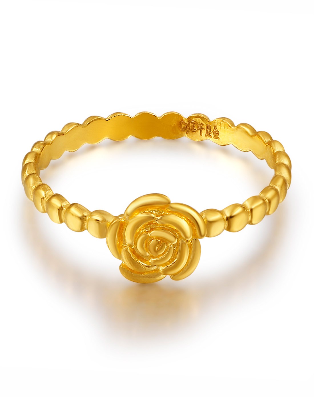 金叶珠宝贵重专场-足金戒指 玫瑰恋2.42g