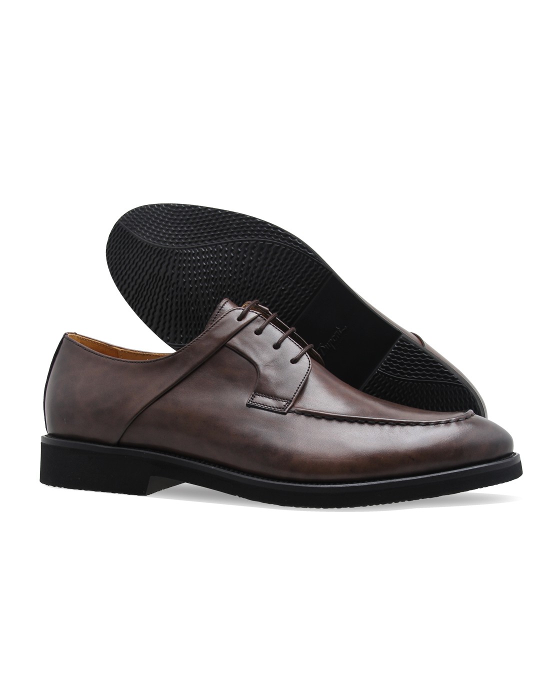 啡色牛皮都彭男鞋