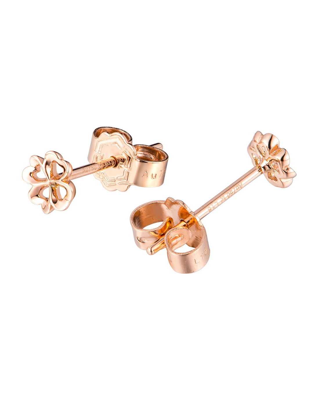 六福珠宝lukfook jewellery专场-18k金四叶草耳钉